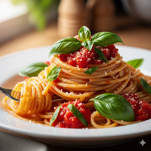 Spaghetti Pomodoro e Basilico