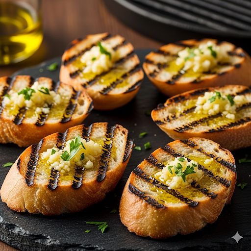 Knoblauch Brot vom Grill
